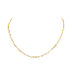 4 1/2CTW NKE DIA BEZAL SET FASHION NECKLACE(16 INCH)