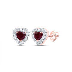 1/10CTW-DIA CN 3MM HT-RU NAT GEM STUD EARRING