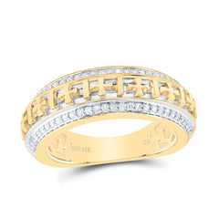 14K Yellow Gold 1/3 CTW-Natural Diamond Mens Band 8.67 Gram