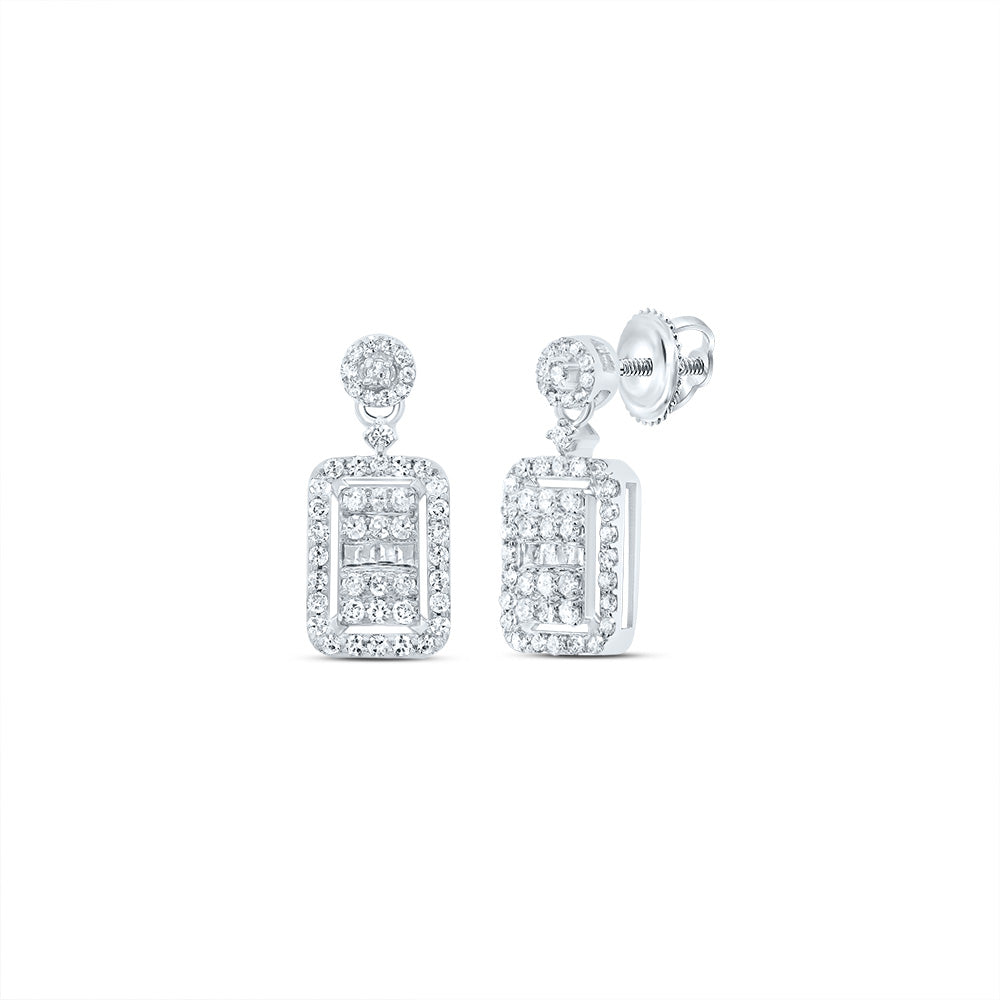 1/2CTW-DIA P1 GIFT EMERALD DANGLING EARRING