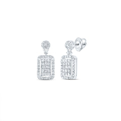 1/2CTW-DIA P1 GIFT EMERALD DANGLING EARRING