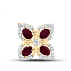 1/5CTW-DIA CN 7/8CTW-OV-RU NAT GEM PENDANT
