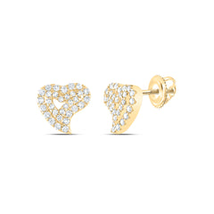 1/3CTW-DIA NK FASHION HEART STUD EARRING