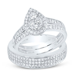1 CTW-DIA NK PEAR TRIO SET