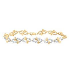 1 1/5CTW-DIA CN FASHION HEART BRACELET (7 INCH)