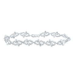 1 1/5CTW-DIA CN FASHION HEART BRACELET (7 INCH)