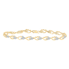 1/2CTW-DIA CN FASHION HEART BRACELET (7 INCH)