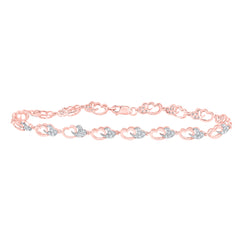 1/2CTW-DIA CN FASHION HEART BRACELET (7 INCH)
