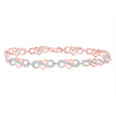 1 1/3CTW-DIA CN FASHION HEART BRACELET (7 INCH)