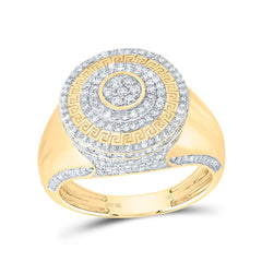 1CTW-DIA NK ROUND MENS RING