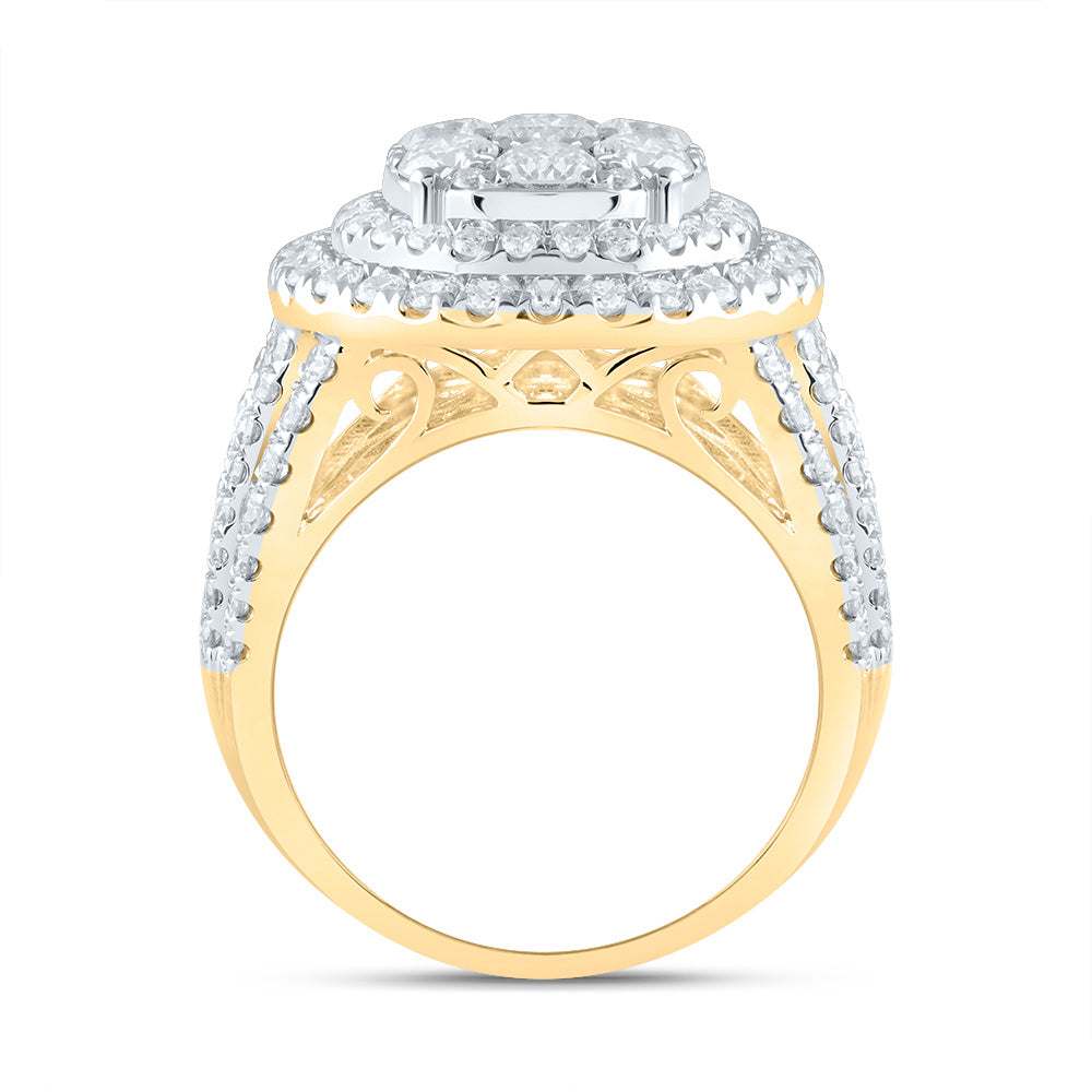 3 CTW-DIA ANA M ROUND DOUBLE HALO FASHION BRIDAL RING