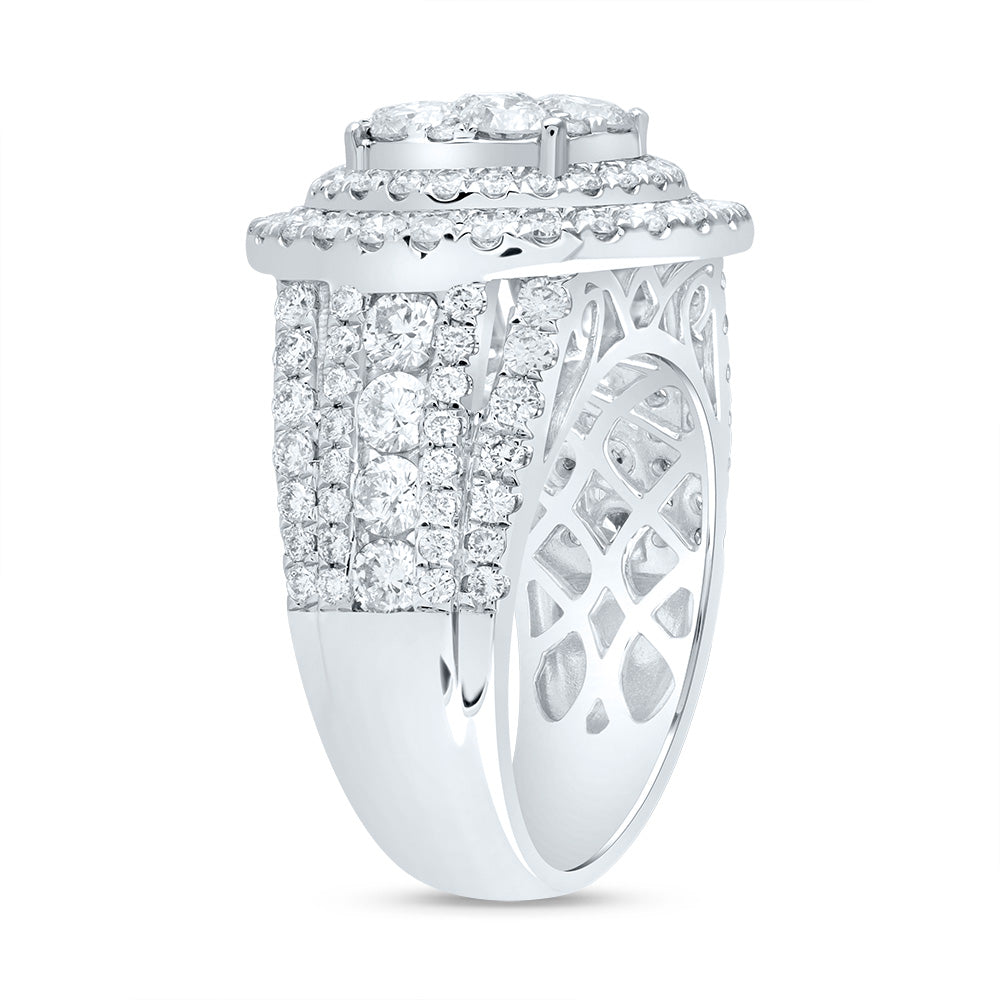 3 CTW-DIA ANA M ROUND DOUBLE HALO FASHION BRIDAL RING