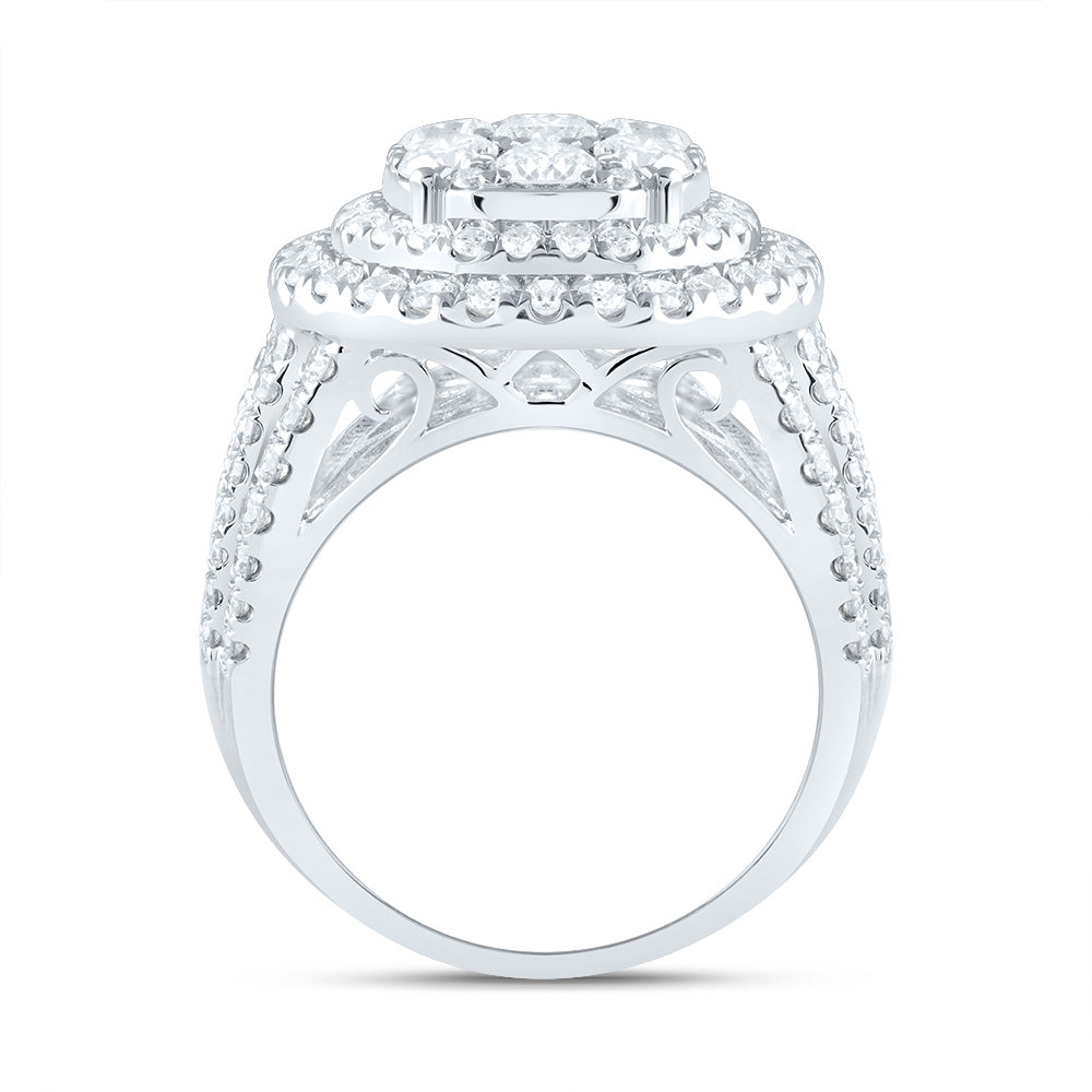 3 CTW-DIA ANA M ROUND DOUBLE HALO FASHION BRIDAL RING