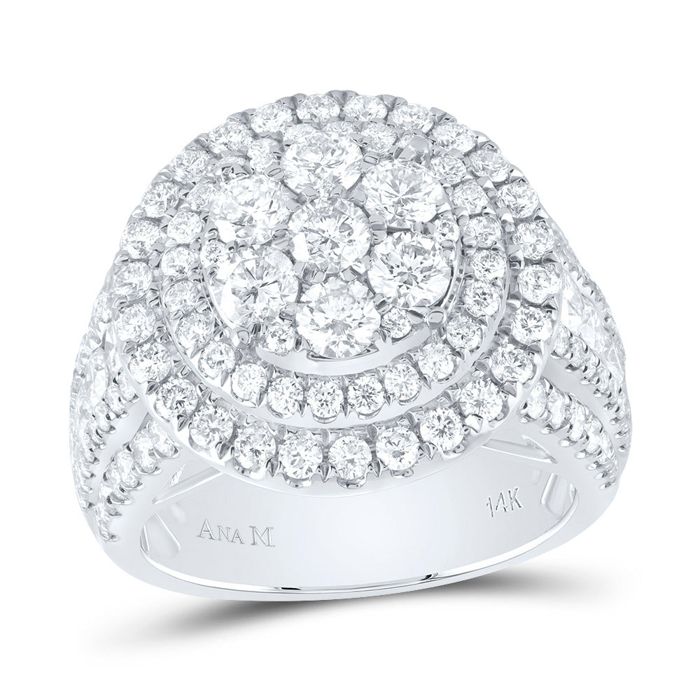 3 CTW-DIA ANA M ROUND DOUBLE HALO FASHION BRIDAL RING