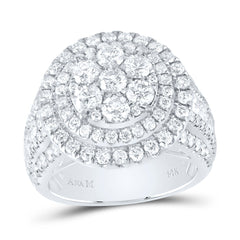 3 CTW-DIA ANA M ROUND DOUBLE HALO FASHION BRIDAL RING