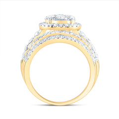 3CTW-DIA ANA M ROUND SINGLE HALO FASHION BRIDAL RING