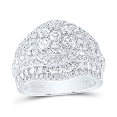 3CTW-DIA ANA M ROUND SINGLE HALO FASHION BRIDAL RING