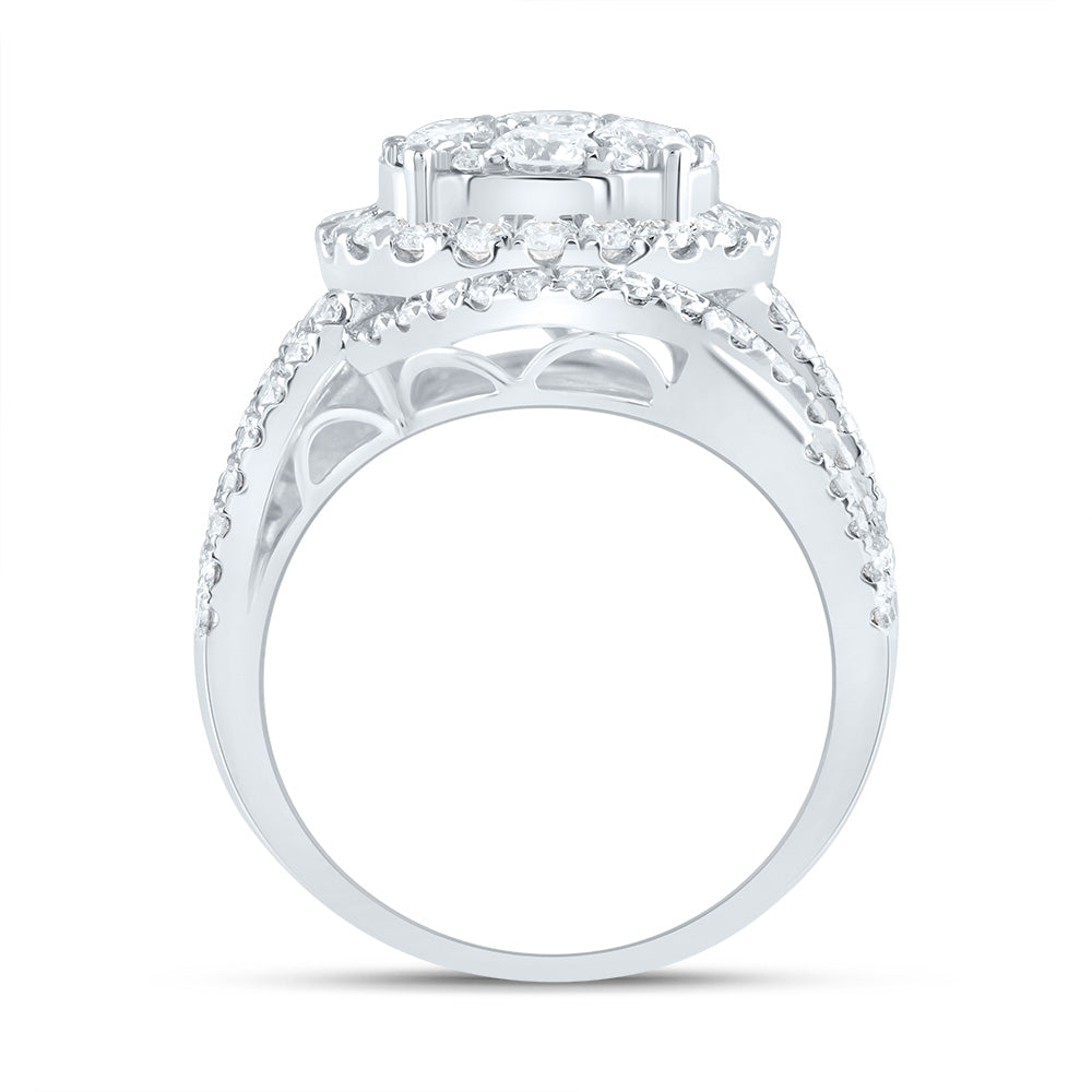 3 CTW-DIA ANA M ROUND SINGLE HALO FASHION BRIDAL RING