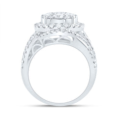 3 CTW-DIA ANA M ROUND SINGLE HALO FASHION BRIDAL RING