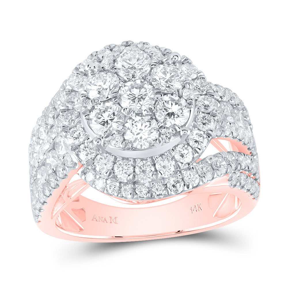 3 CTW-DIA ANA M ROUND SINGLE HALO FASHION BRIDAL RING