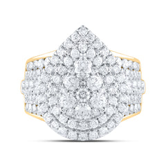 3CTW-DIA ANA M PEAR DOUBLE HALO FASHION BRIDAL RING