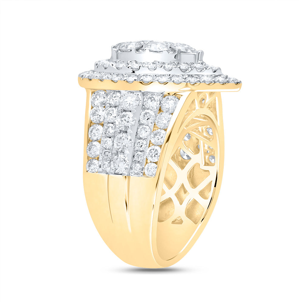 3CTW-DIA ANA M PEAR DOUBLE HALO FASHION BRIDAL RING