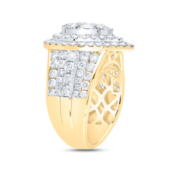 3CTW-DIA ANA M PEAR DOUBLE HALO FASHION BRIDAL RING