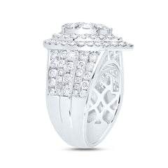 3CTW-DIA ANA M PEAR DOUBLE HALO FASHION BRIDAL RING