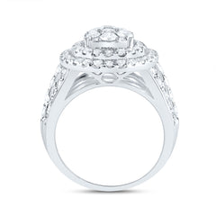 3CTW-DIA ANA M PEAR DOUBLE HALO FASHION BRIDAL RING