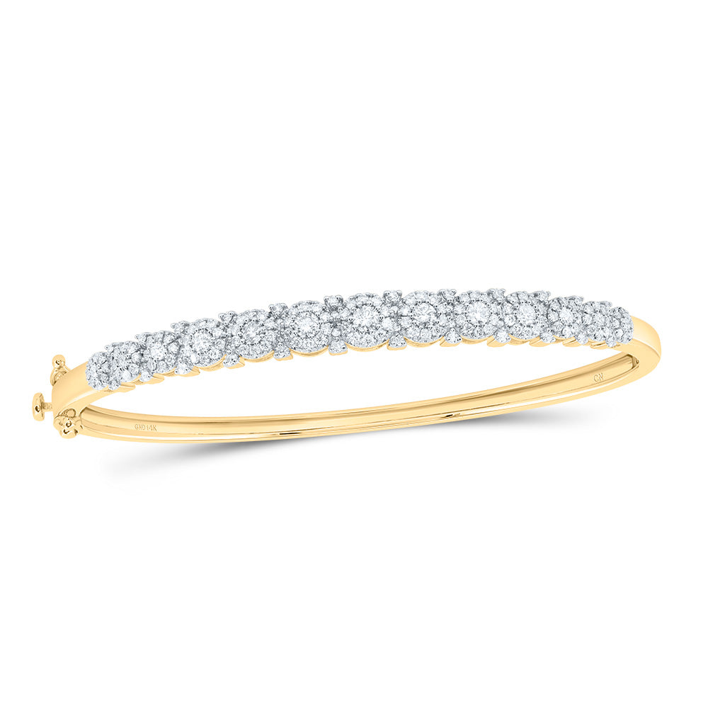 1 1/3CTW-DIA CN FASHION BUBBLE LADIES BANGLE(60X50)