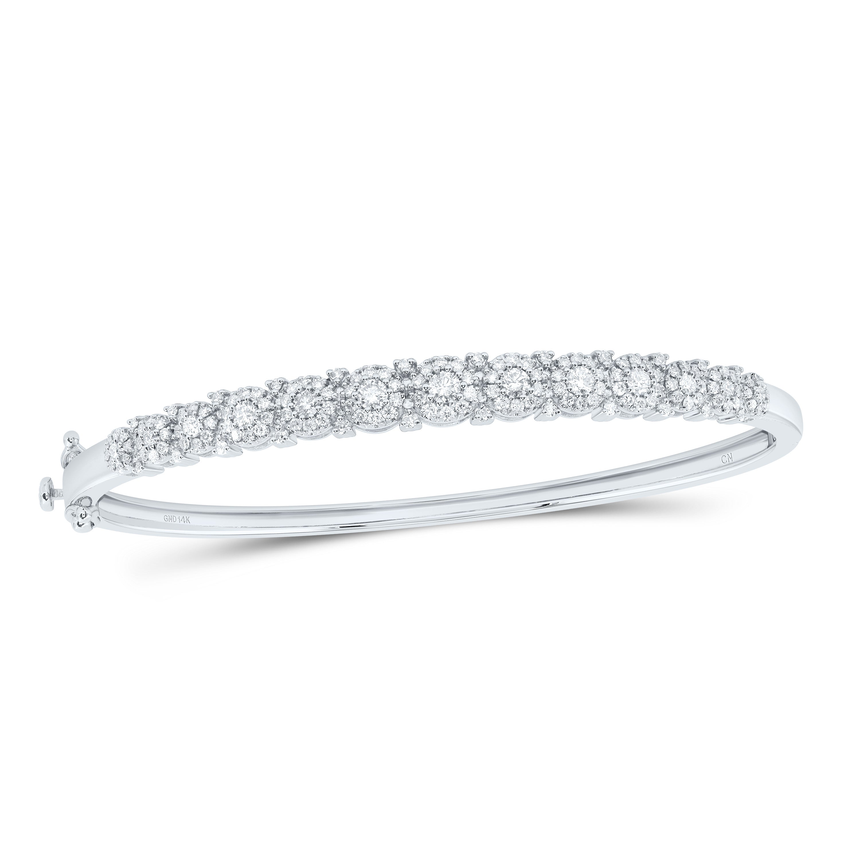 1 1/3CTW-DIA CN FASHION BUBBLE LADIES BANGLE(60X50)