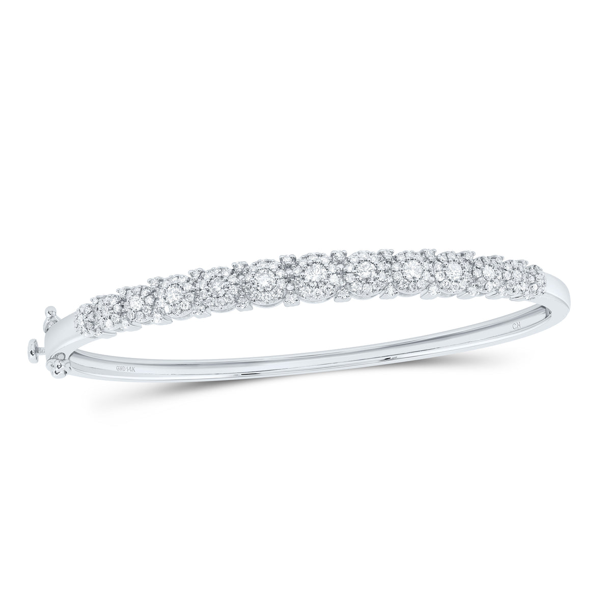 1 1/3CTW-DIA CN FASHION BUBBLE LADIES BANGLE(60X50)