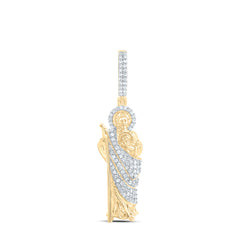 1/2CTW-DIA NK ST.JUDE MENS CHARM
