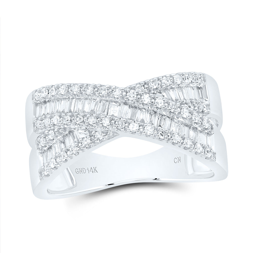 1/2CTW-DIA CN CRISS-CROSS FASHION RING