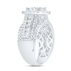 1 3/4CTW-DIA CN OVAL SINGLE HALO BRIDAL RING