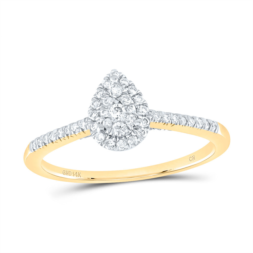 1/3CTW-DIA CN FASHION PEAR RING