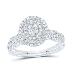 1/2CTW-DIA CN OVAL DOUBLE HALO BRIDAL SET
