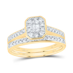 1/2CTW-DIA NK FASHION OCTAGON BRIDAL SET