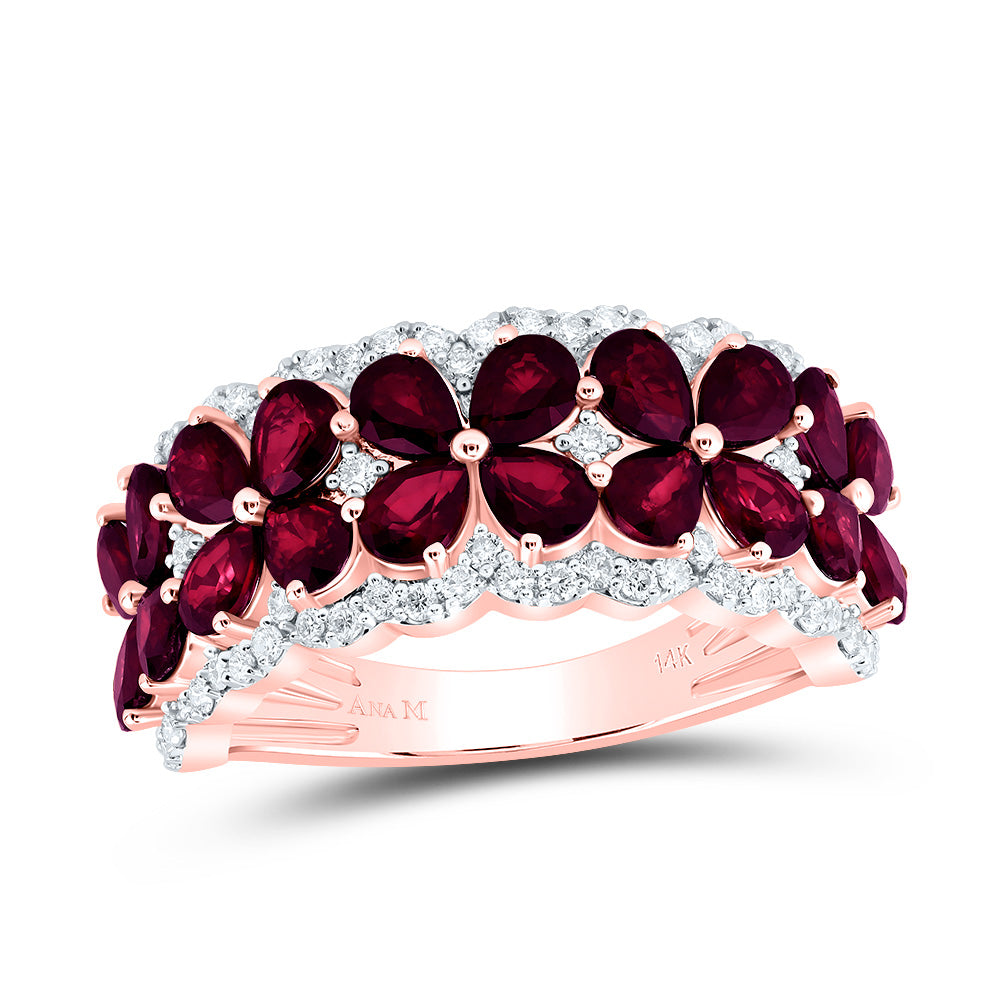 1/2CTW-DIA ANA M 4CTW PS-RUBY NAT GEM RING