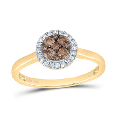1/3CTW-DIA CN COGNAC NATURAL ROUND RING