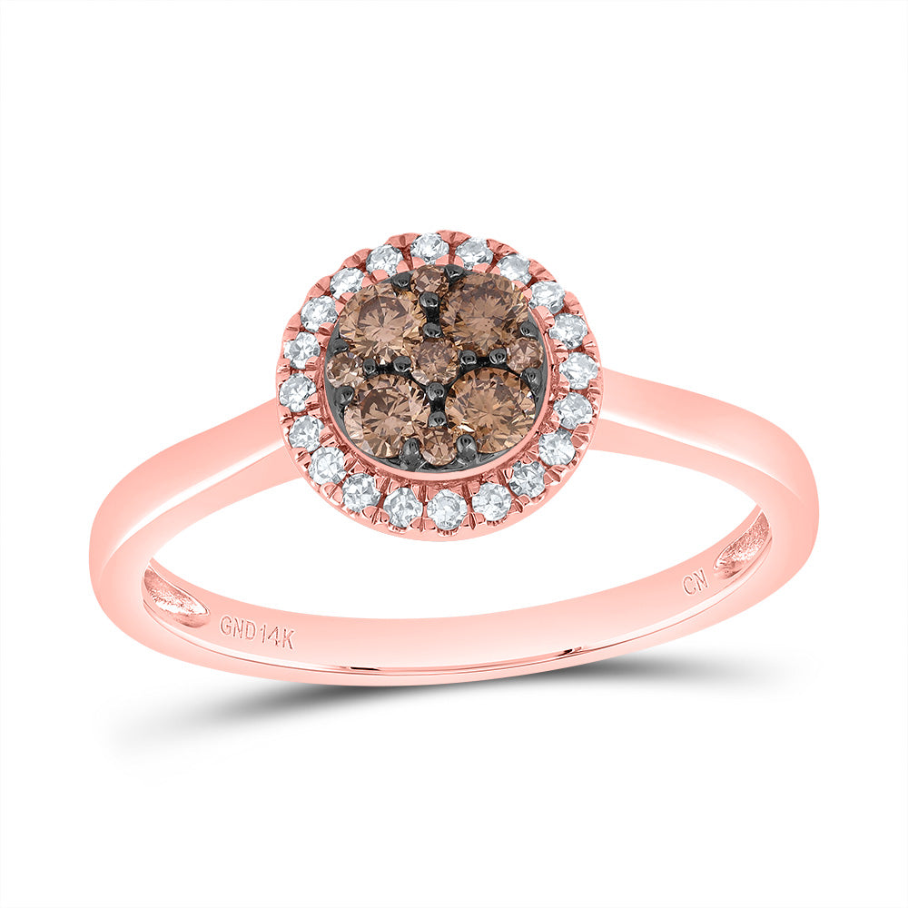 1/3CTW-DIA CN COGNAC NATURAL ROUND RING