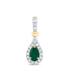 1/12CTW-DIA CN 5X3MM PS-EM NAT GEM PEAR PENDANT