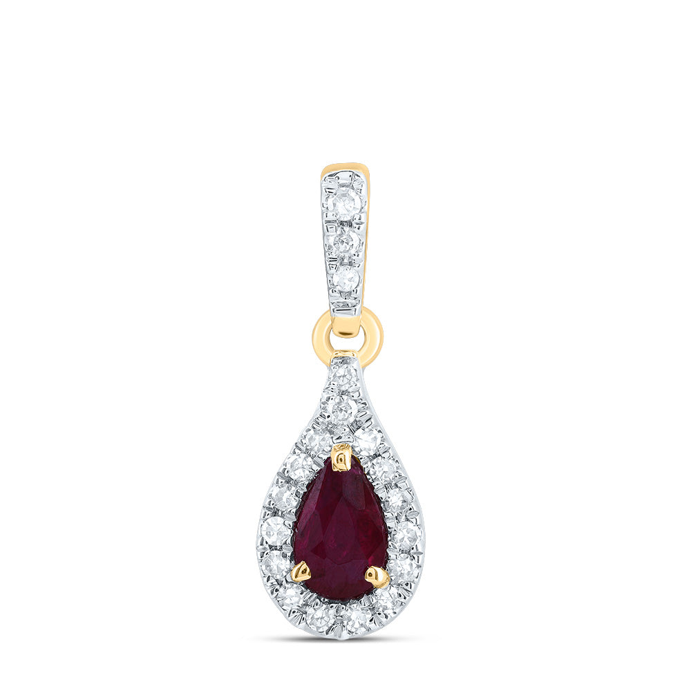 1/12CTW-DIA CN 5X3MM PS-RU NAT GEM PEAR PENDANT