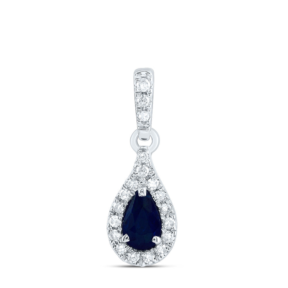 1/12CTW-DIA CN 5X3MM PS-BS NAT GEM PEAR PENDANT