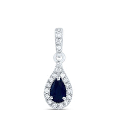 1/12CTW-DIA CN 5X3MM PS-BS NAT GEM PEAR PENDANT