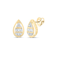 1/10CTW-DIA NK GIFT PEAR STUD EARRING