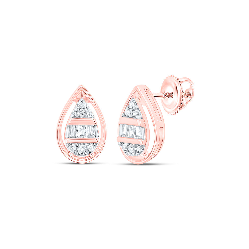 1/10CTW-DIA NK GIFT PEAR STUD EARRING