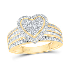 7/8CTW- DIA NK FASHION HEART RING