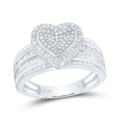 1 1/3CTW- DIA NK FASHION HEART RING