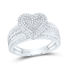 1 1/3CTW- DIA NK FASHION HEART RING